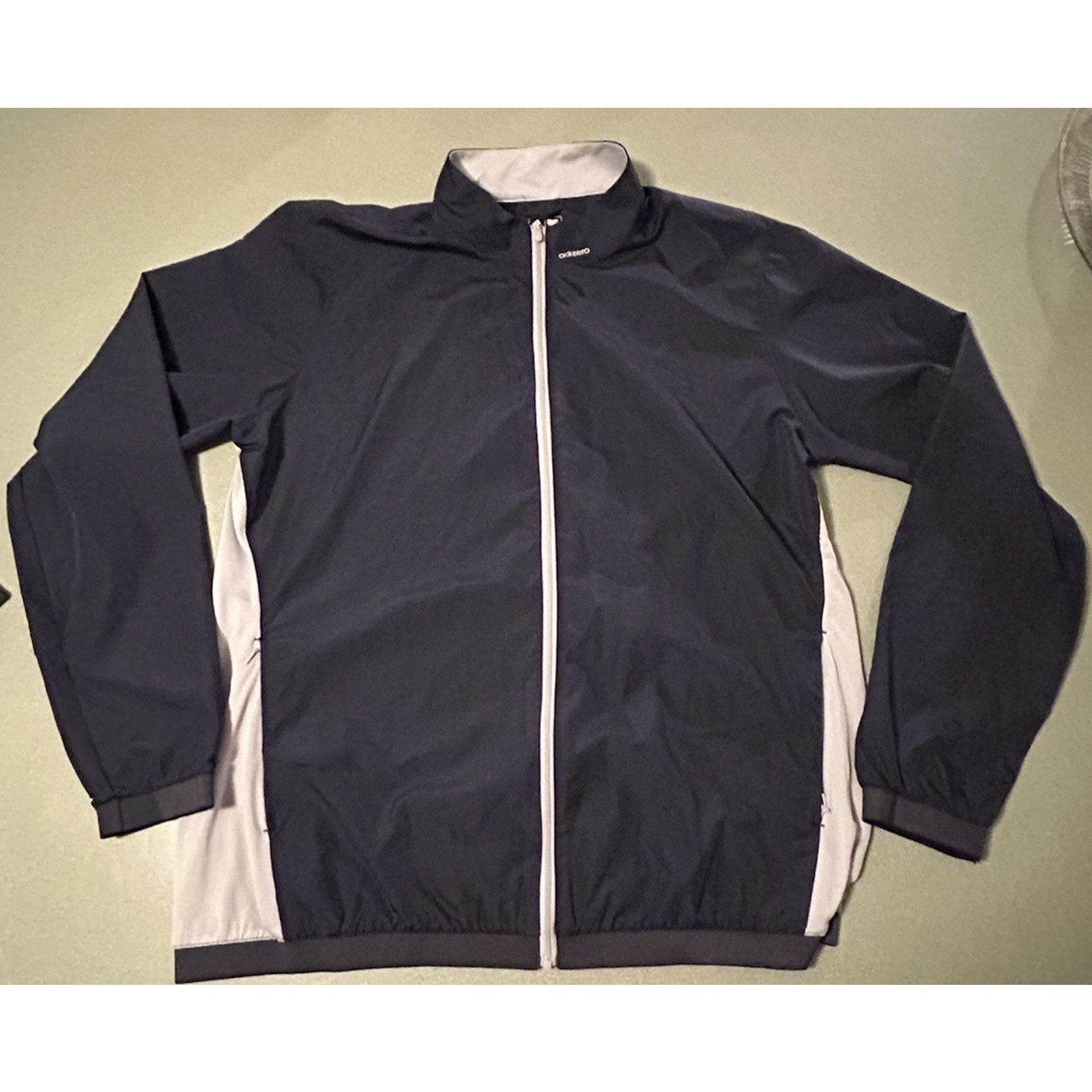 Adidas Golf Windbreaker Jacket Xl Navy Gray Lightweight